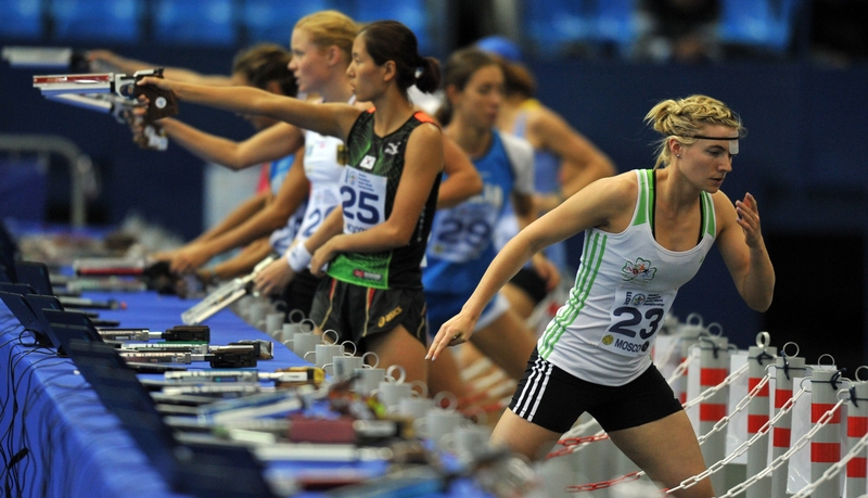 Coyle leaves the shooting range on the shoot-run