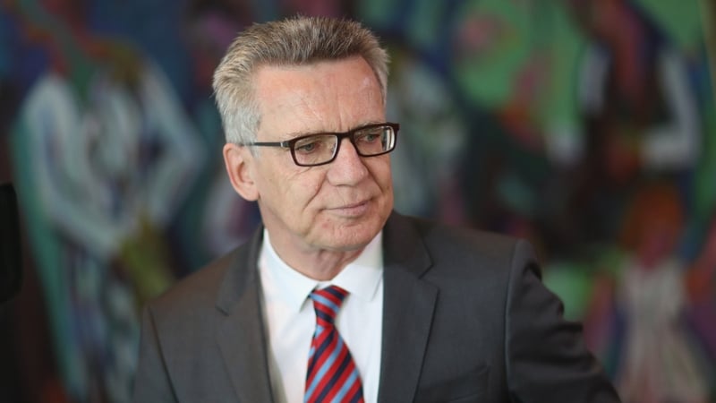 Thomas de Maiziere said a similar system was already being tested for unattended luggage, which the camera reports after a certain number of minutes