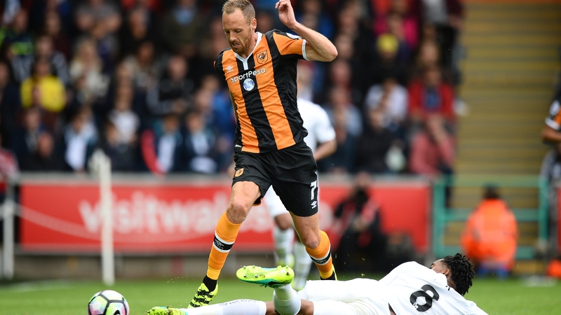 Ireland international David Meyler in action for Hull against Swansea yesterday