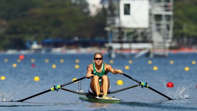 Sanita Puspure made it out of her single sculls heat, but she would suffer the agony of fourth in the quarter-finals.