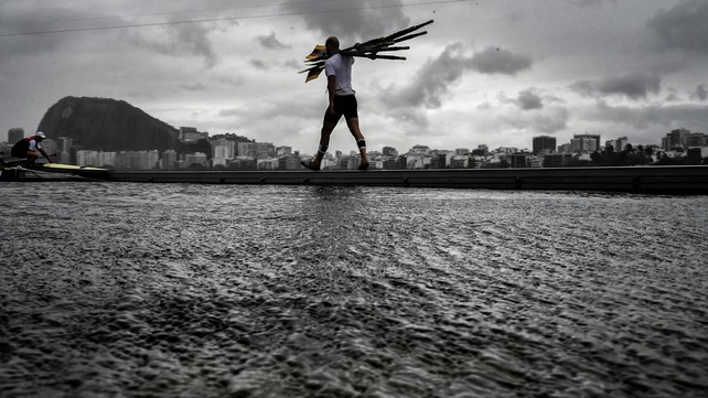 The rowing events suffered delays and cancellations due to the weather - though there would be plenty of joy on the water for the Irish...