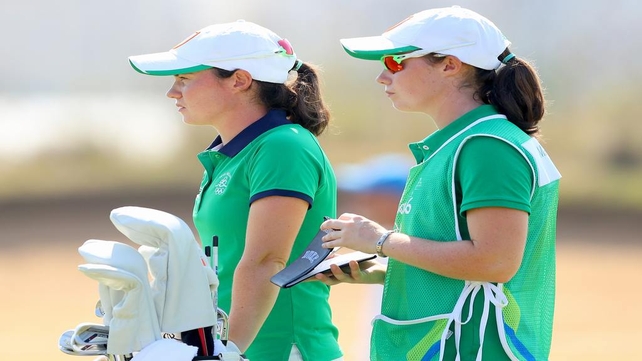 Golfer Leona Maguire, with her sister Lisa on her bag, finished a highly creditable 21st. Stephanie Meadow was 31st.