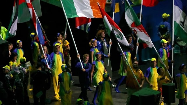 And in the blink of an eye it was all over, with Gary O'Donovan carrying the flag with pride during the closing ceremony.