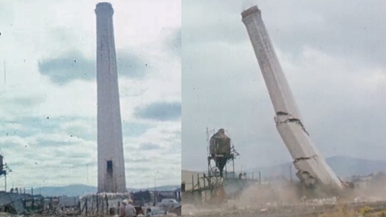 Bluebell Chimney Demolished (1981)