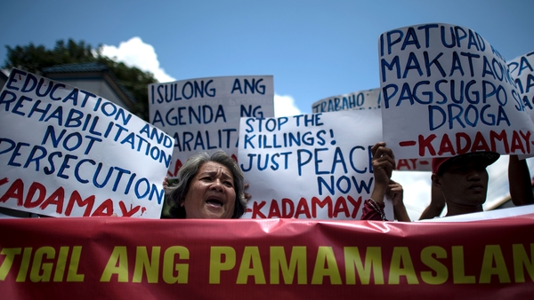 A protest against the extra-judicial killings