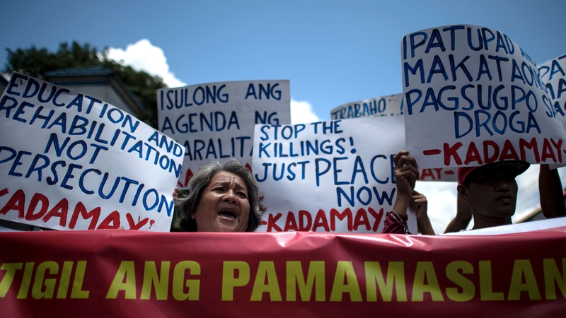 A protest against the extra-judicial killings