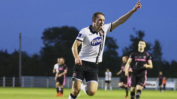 David McMillan celebrates his first-half goal