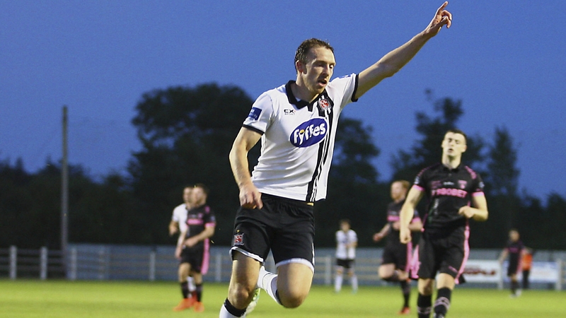 David McMillan celebrates his first-half goal
