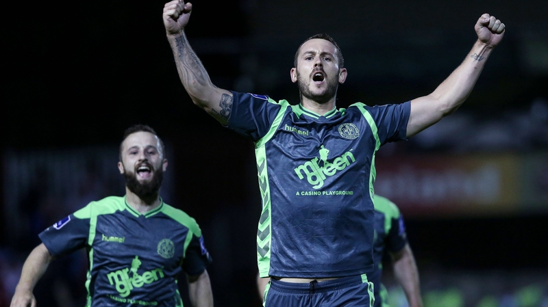 Kurtis Byrne celebrates his decisive goal