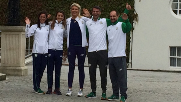 Around 26 athletes are at the Áras reception