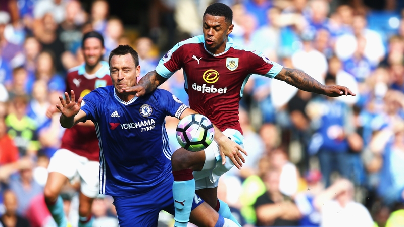 Andre Gray in action during Burnley's defeat at the hands of Chelsea