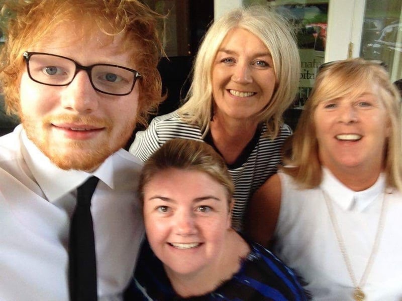 Ed Sheeran and guests at last Sunday's wedding (Pic: Beech Hill Country House Hotel)