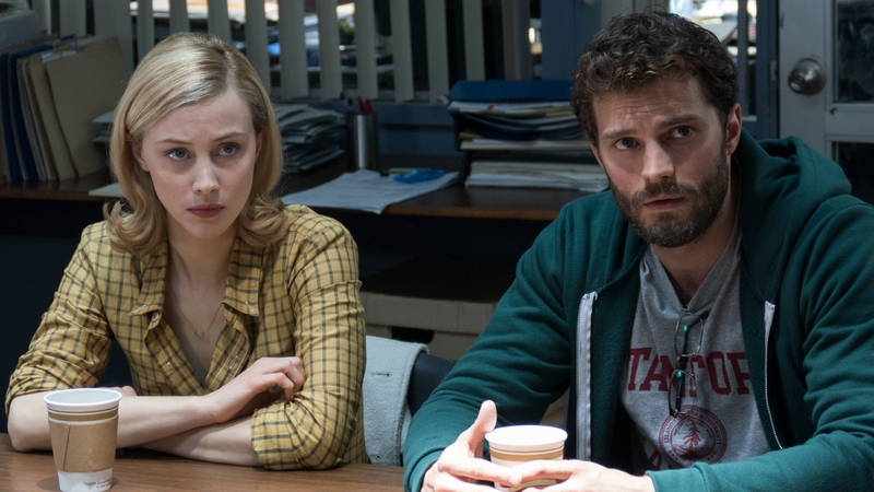Sarah Gadon and Jamie Dornan in the neo-Hitchcockian The 9th Life Of Louis Drax.