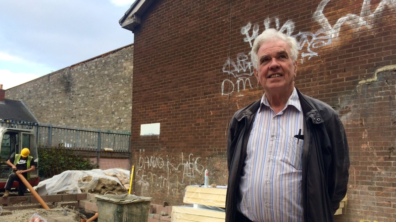 Peter McVerry at the St Agatha's Court redevelopment in Dublin, which will provide 11 units for the homeless
