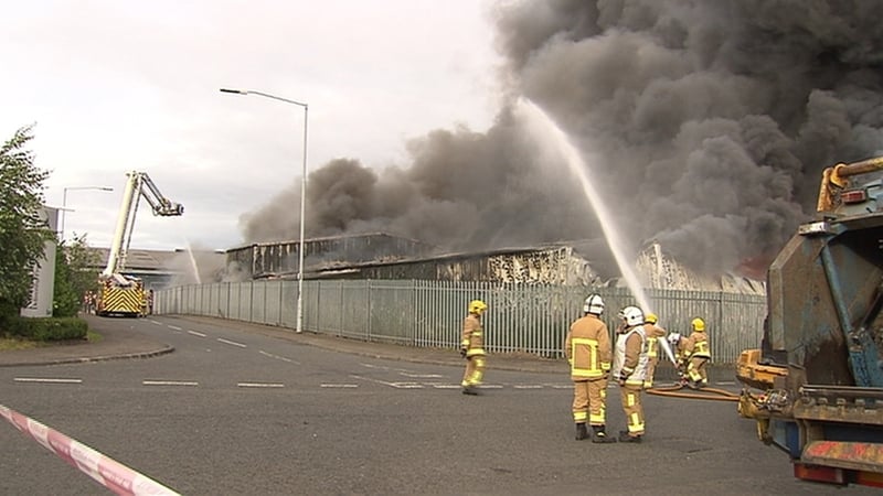 Smoke from the blaze was seen across the city