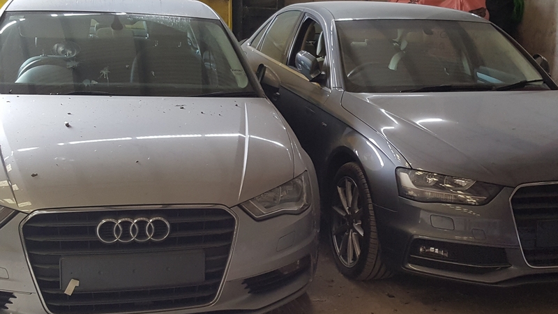 Gardaí believe the cars were being broken down for spare parts