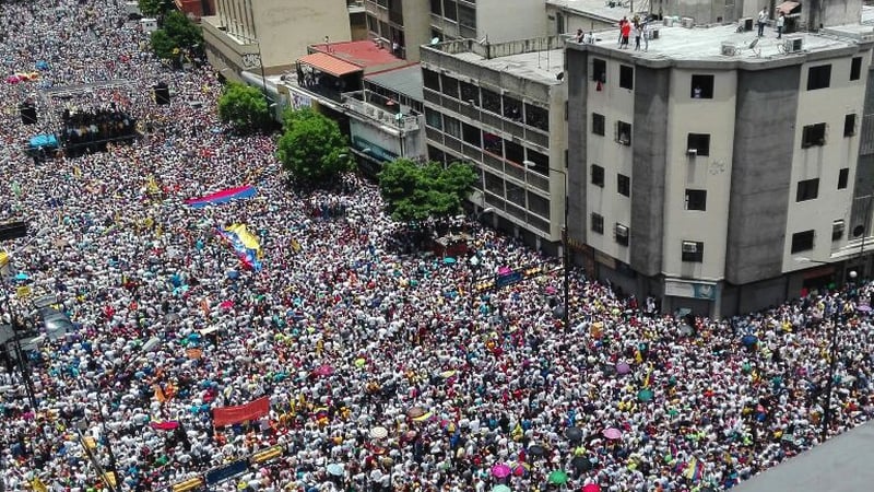 The opposition Democratic Unity coalition estimated at least 1 million people took part in the protest
