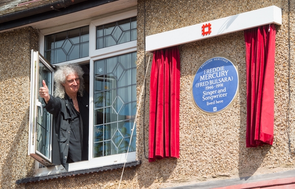 Brian May at yesterday's ceremony in London