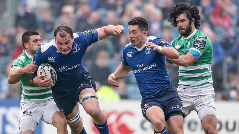 Leinster's Rhys Ruddock with Edoardo Gori of Treviso in last season's collision