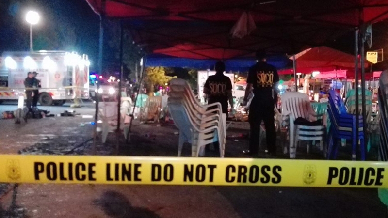 The explosion occurred at a packed night market in the home city of Philippine President Rodrigo Duterte