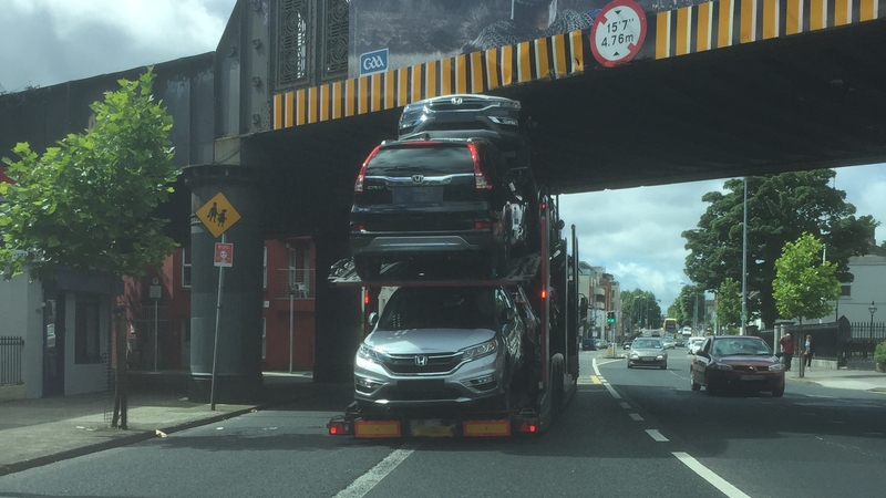 Iarnród Éireann said the increase in bridge strikes is 'worrying'