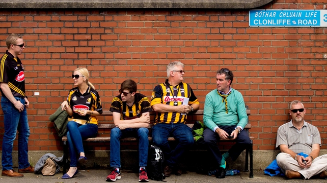 Kilkenny fans are well used to the pilgrimage. They got a breather before the drama began...