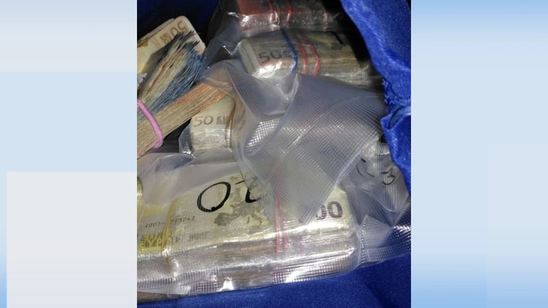 Gardaí found the cash concealed in a truck on the M50