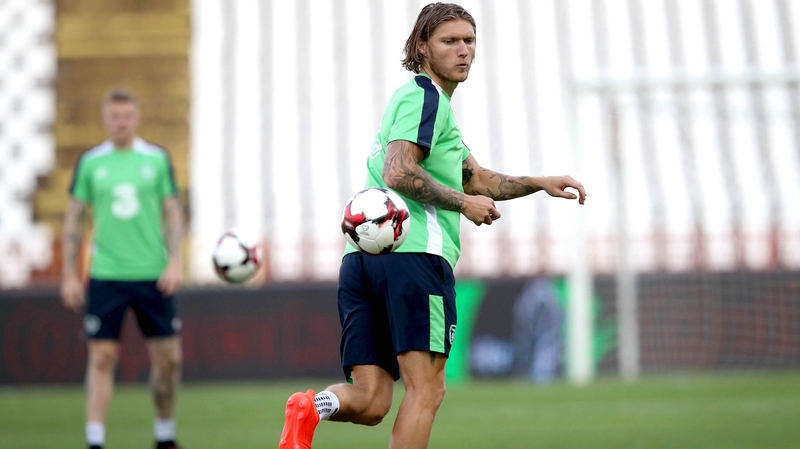 Hendrick trained with the Irish squad in Belgrade