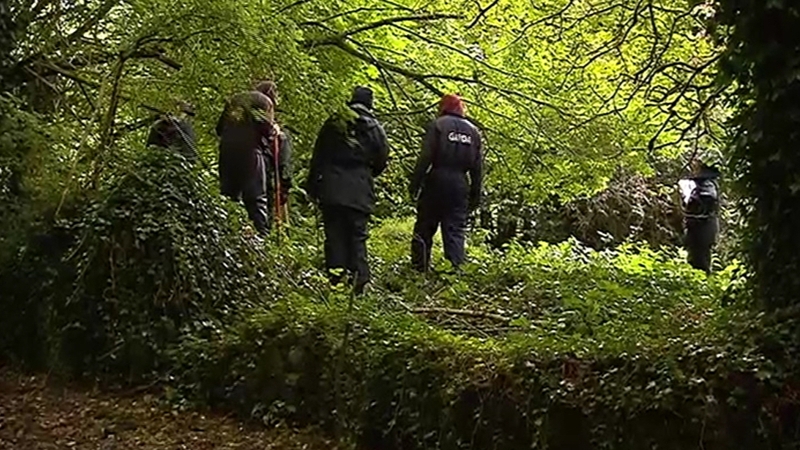 The scene remains sealed off for a technical examination as gardaí continue to search for the murder weapon