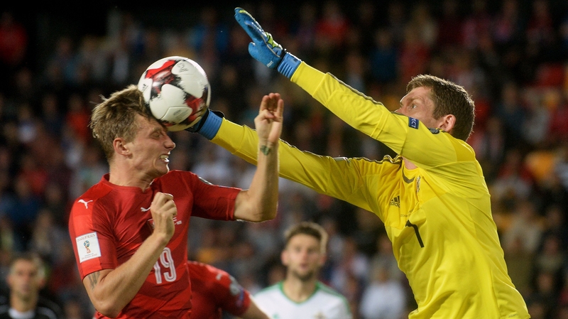 Northern Ireland goalkeeper Michael McGovern denies Ladislav Krejci