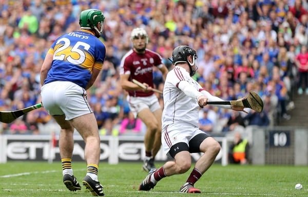 John 'Bubbles' O'Dwyer slams home a crucial goal against Galway