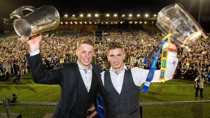 Tipperary minor captain Brian McGrath and senior captain Brendan Maher