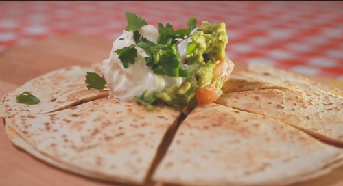 Watch Molly make an easy cheesy Quesadilla.