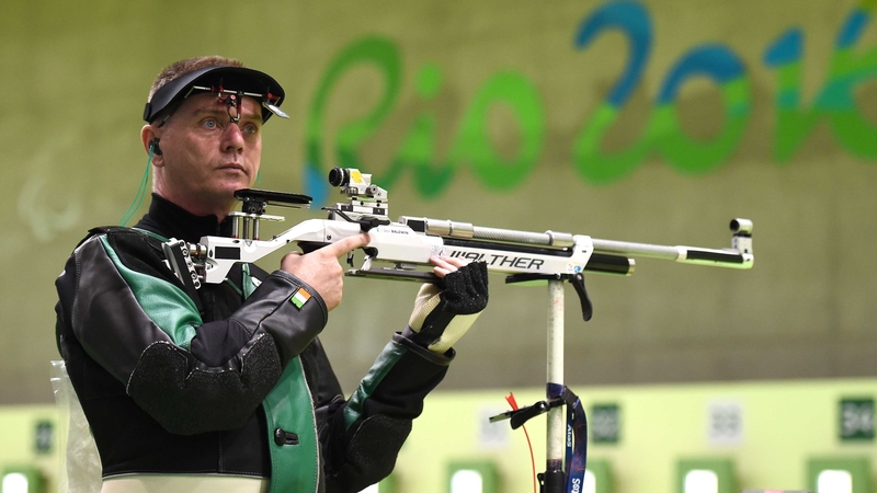 Sean Baldwin in action earlier today