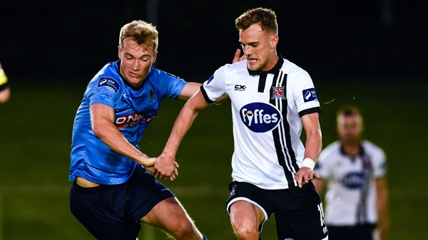 Dundalk's Dean Shields & Greg Sloggett of UCD