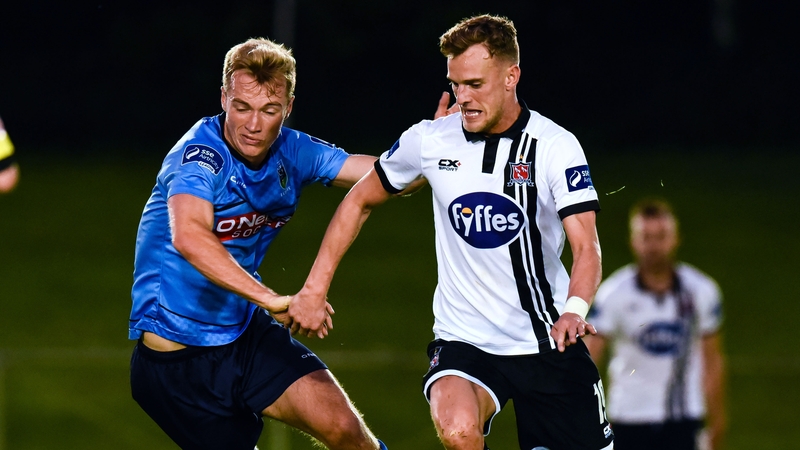 Dundalk's Dean Shields & Greg Sloggett of UCD