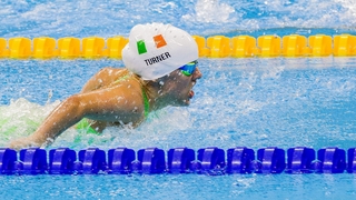 Nicole Turner is swimming in her third final of these Games