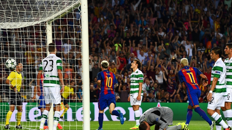 Celtic conceded seven when they last met Barcelona
