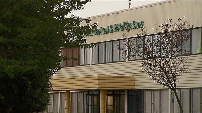 The incident happened at 1.30am at Architectural & Metal Systems in Little Island, Cork