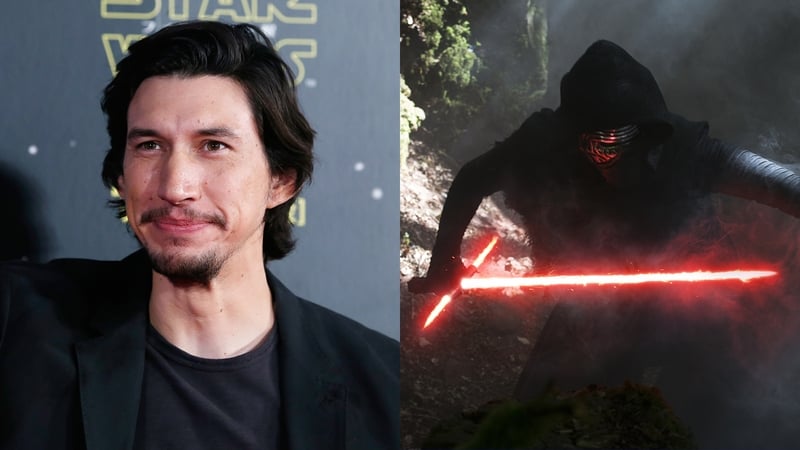 Driver (left) and as alter ego Kylo Ren - "It's similar to how The Empire Strikes Back has a different tone"