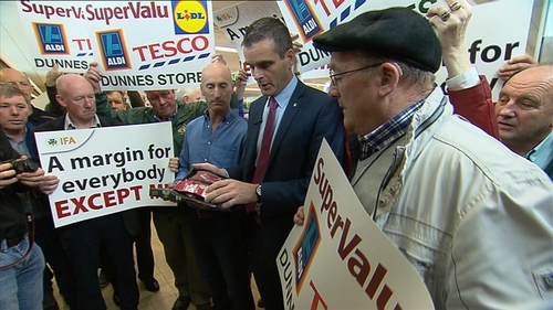 Around 200 farmers took part in the protest