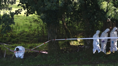 Forensic officers at the site near Killen in Co Tyrone