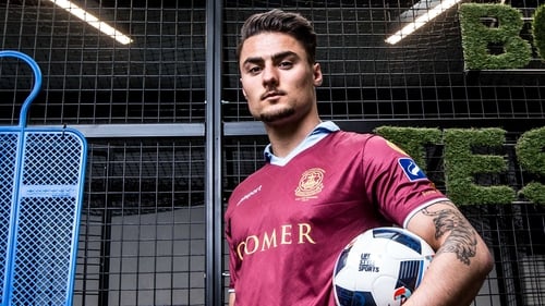 Armin Aganovic scored his first goal for Galway