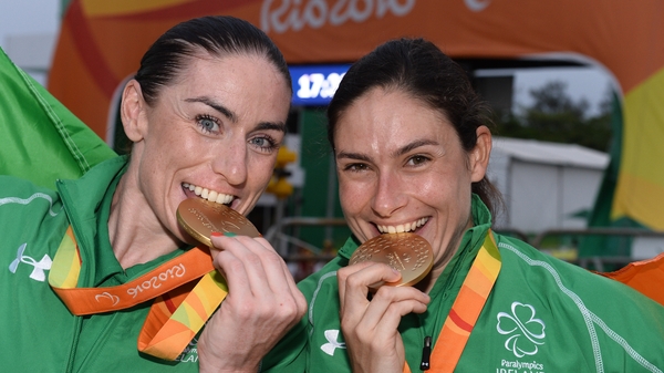 Katie-George Dunlevy and Eve McCrystal go for a second medal in today's road race