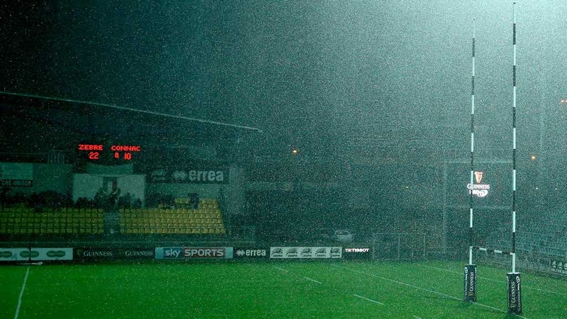 Stadio Lanfranchi was engulfed by a heavy storm