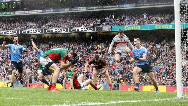 Kevin McLoughlin reacts after that own goal