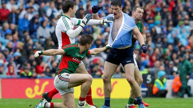 Lee Keegan didn't wait to wait until the final whistle to get Diarmuid Connolly's jersey