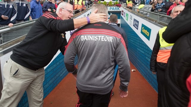Mayo manager Stephen Rochford makes his way down the tunnel after full-time. He'll already be thinking about the 1 October replay