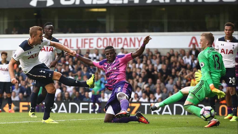 Harry Kane blasts the ball home to secure the points