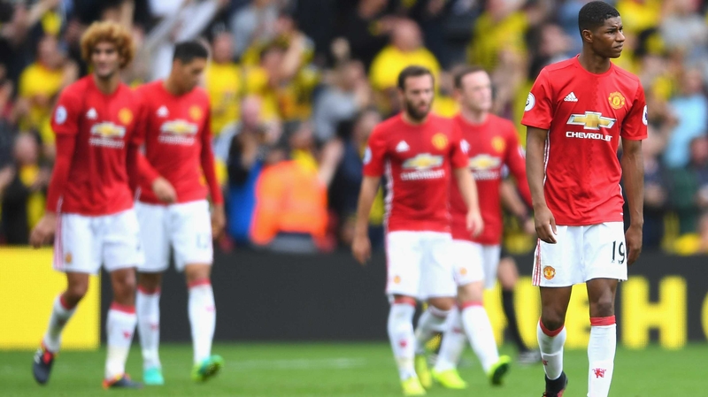 Manchester United players were left dejected after defeat at Watford